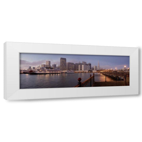 Bay Pano - 120 White Modern Wood Framed Art Print by Blaustein, Alan