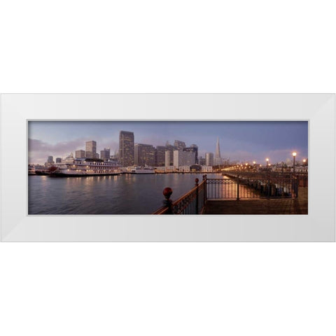 Bay Pano - 120 White Modern Wood Framed Art Print by Blaustein, Alan