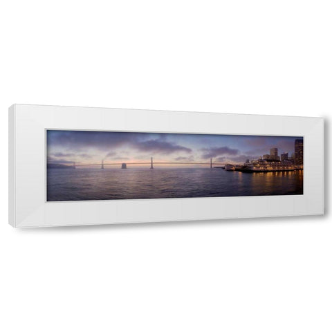 Bay Pano - 119 White Modern Wood Framed Art Print by Blaustein, Alan