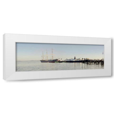 Bay Pano - 126 White Modern Wood Framed Art Print by Blaustein, Alan