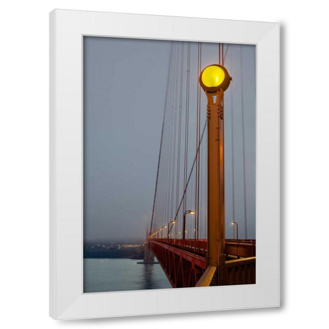 Golden Gate Bridge - 50 White Modern Wood Framed Art Print by Blaustein, Alan