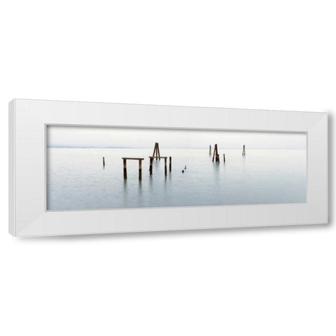 Antique Pier - 134 White Modern Wood Framed Art Print by Blaustein, Alan