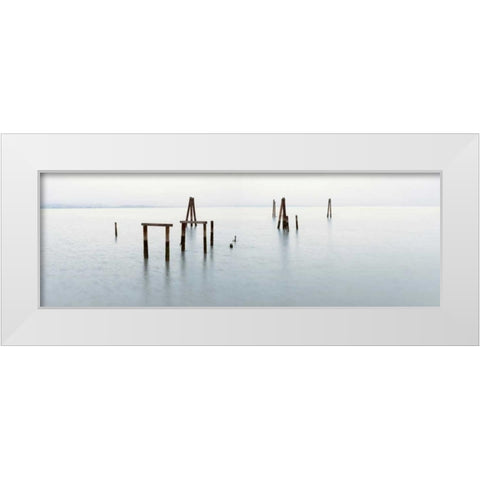 Antique Pier - 134 White Modern Wood Framed Art Print by Blaustein, Alan