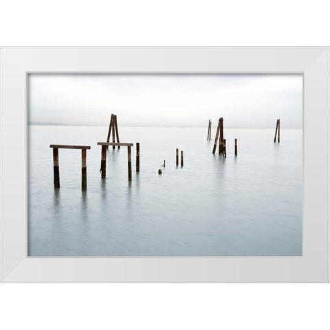Antique Pier - 79 White Modern Wood Framed Art Print by Blaustein, Alan