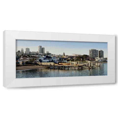 Aquatic Park Pano - 127 White Modern Wood Framed Art Print by Blaustein, Alan