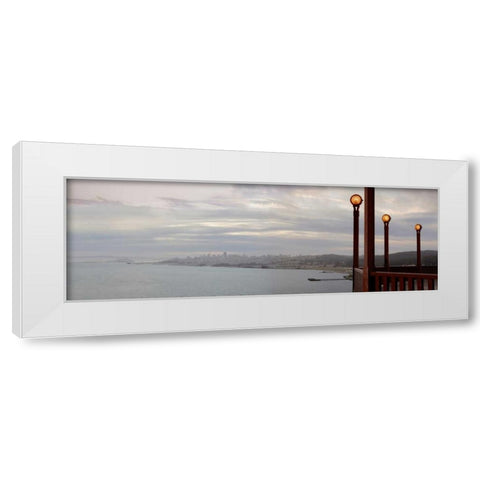 Golden Gate Bridge Pano - 123 White Modern Wood Framed Art Print by Blaustein, Alan