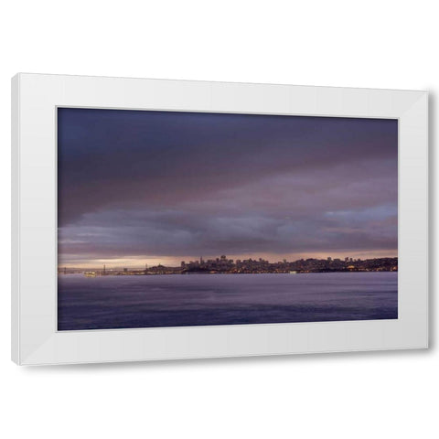 SF Skyline - 100 White Modern Wood Framed Art Print by Blaustein, Alan