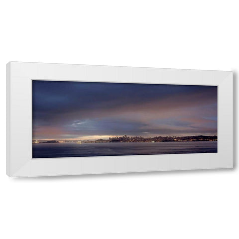 SF Skyline - 101 White Modern Wood Framed Art Print by Blaustein, Alan
