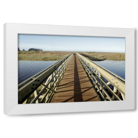 Lagoon Bridge - 2 White Modern Wood Framed Art Print by Blaustein, Alan
