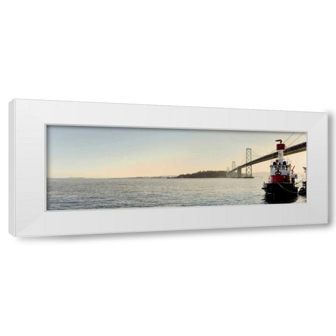 Bay Bridge Pano - 105 White Modern Wood Framed Art Print by Blaustein, Alan