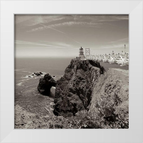 Point Bonita - 1 White Modern Wood Framed Art Print by Blaustein, Alan