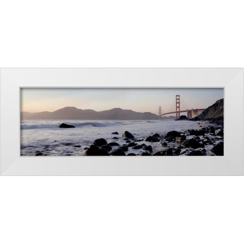 Marshall Beach Pano - 1 White Modern Wood Framed Art Print by Blaustein, Alan