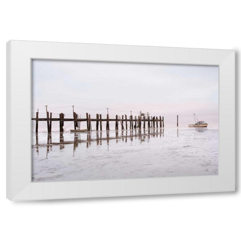 Antique Pier - 103 White Modern Wood Framed Art Print by Blaustein, Alan