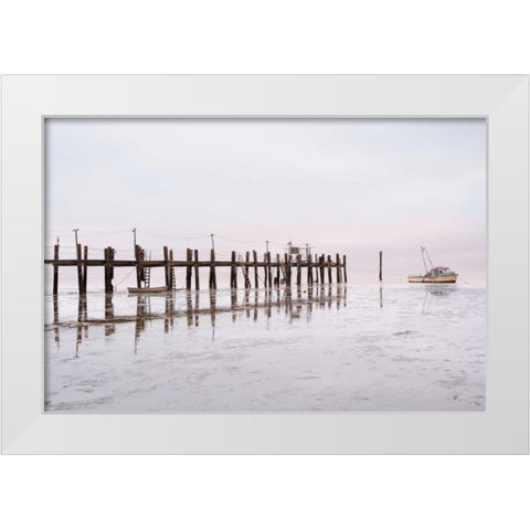 Antique Pier - 103 White Modern Wood Framed Art Print by Blaustein, Alan