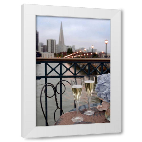 Dream Cafe Broadway Pier - 20 White Modern Wood Framed Art Print by Blaustein, Alan