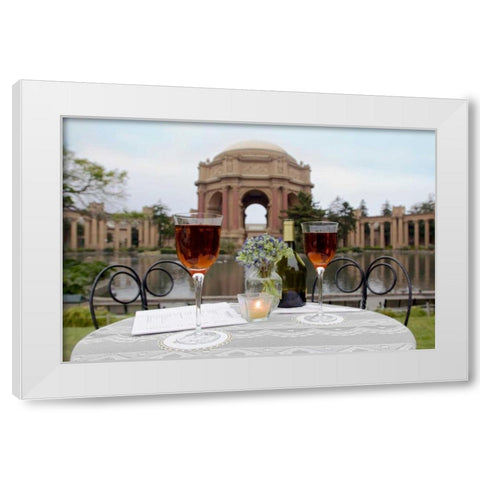 Dream Cafe Palace Of Fine Art - 25 White Modern Wood Framed Art Print by Blaustein, Alan