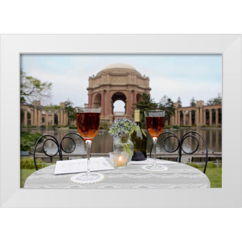Dream Cafe Palace Of Fine Art - 25 White Modern Wood Framed Art Print by Blaustein, Alan