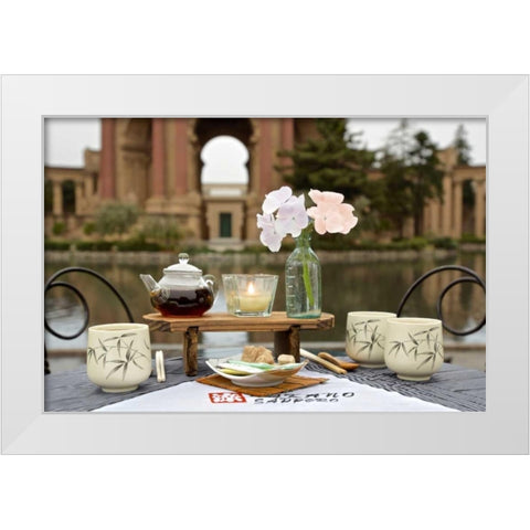 Dream Cafe Palace Of Fine Art - 27 White Modern Wood Framed Art Print by Blaustein, Alan