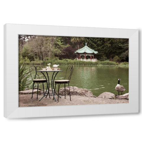Dream Cafe Stow Lake - 47 White Modern Wood Framed Art Print by Blaustein, Alan