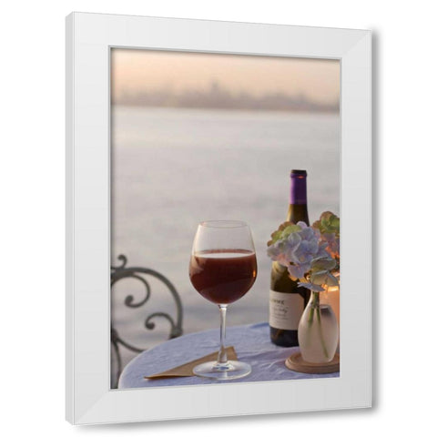 Dream Cafe Golden Gate Bridge - 73 White Modern Wood Framed Art Print by Blaustein, Alan