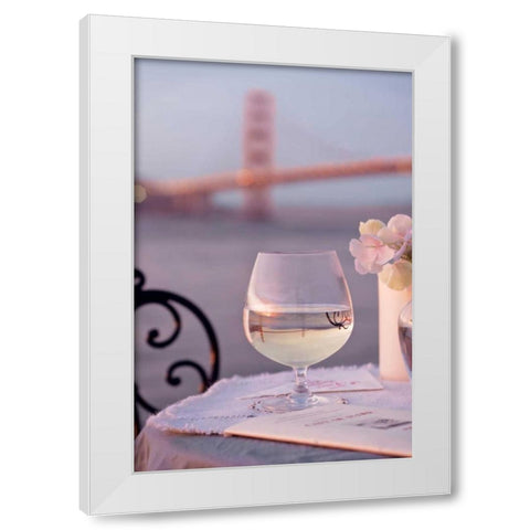 Dream Cafe Golden Gate Bridge - 80 White Modern Wood Framed Art Print by Blaustein, Alan