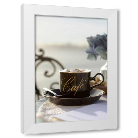 Dream Cafe Golden Gate Bridge - 85 White Modern Wood Framed Art Print by Blaustein, Alan