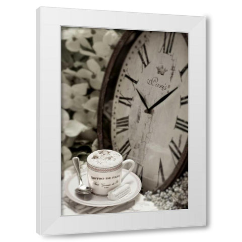 Dream Cafe Bistro De Paris - 41 White Modern Wood Framed Art Print by Blaustein, Alan