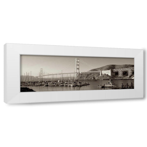Golden Gate Bridge - 34 White Modern Wood Framed Art Print by Blaustein, Alan