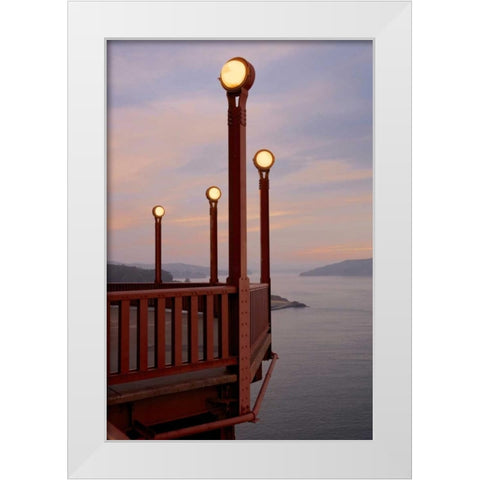 Golden Gate Bridge - 48 White Modern Wood Framed Art Print by Blaustein, Alan