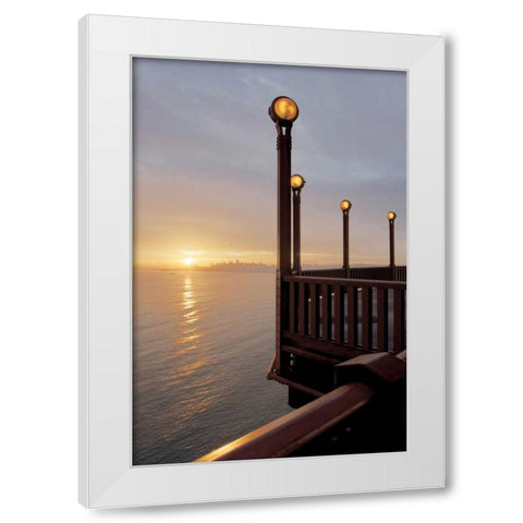 Golden Gate Bridge - 47 White Modern Wood Framed Art Print by Blaustein, Alan