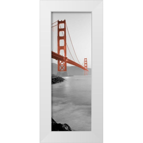 Golden Gate Bridge at Dawn (A) White Modern Wood Framed Art Print by Blaustein, Alan