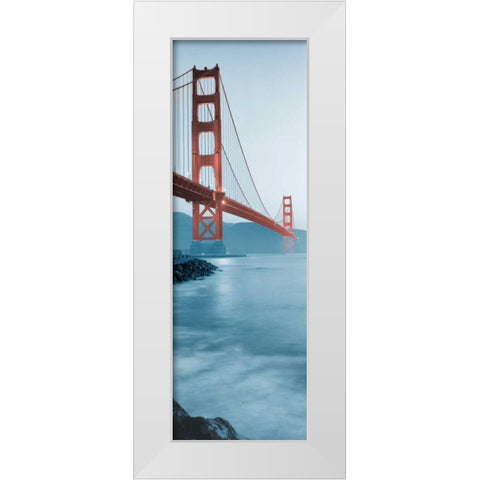 Golden Gate Bridge at Dawn (B) White Modern Wood Framed Art Print by Blaustein, Alan