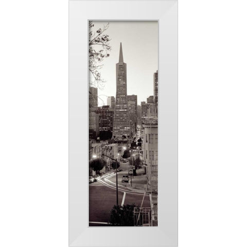 Transamerica Pano - 1 White Modern Wood Framed Art Print by Blaustein, Alan