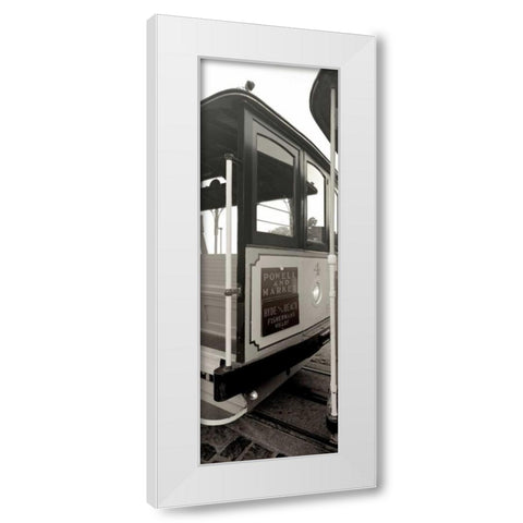 Cable Car Pano - 1 White Modern Wood Framed Art Print by Blaustein, Alan