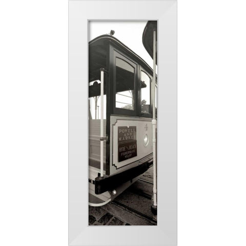 Cable Car Pano - 1 White Modern Wood Framed Art Print by Blaustein, Alan