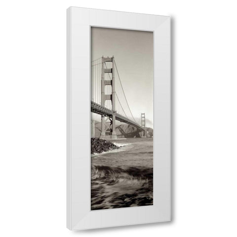 Golden Gate Bridge Pano - 2 White Modern Wood Framed Art Print by Blaustein, Alan