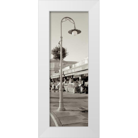 Fishermans Wharf Pano - 1 White Modern Wood Framed Art Print by Blaustein, Alan