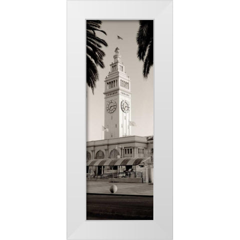 Ferry Blg Pano - 1 White Modern Wood Framed Art Print by Blaustein, Alan