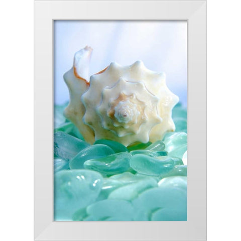 Crystal Harbor - 24 White Modern Wood Framed Art Print by Blaustein, Alan