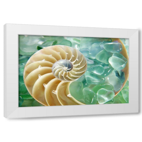 Crystal Harbor - 26 White Modern Wood Framed Art Print by Blaustein, Alan