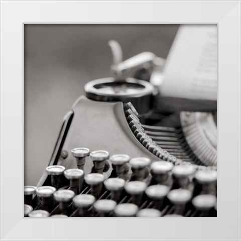 Retro-Typewriter - 2 White Modern Wood Framed Art Print by Blaustein, Alan
