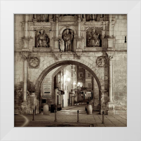Burgos - 1 White Modern Wood Framed Art Print by Blaustein, Alan