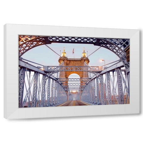 untitled White Modern Wood Framed Art Print by Blaustein, Alan