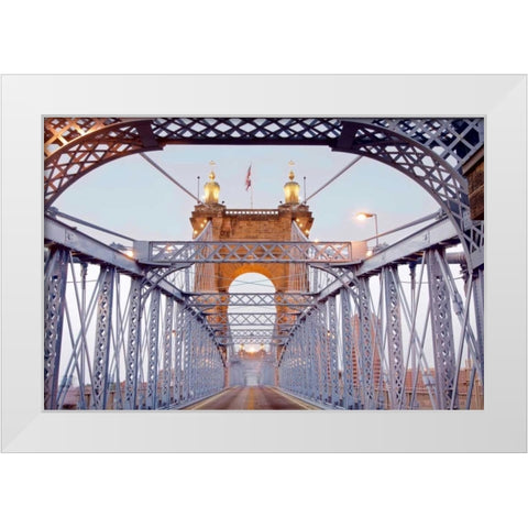 untitled White Modern Wood Framed Art Print by Blaustein, Alan