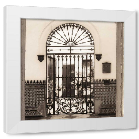 Patio de la Alameda White Modern Wood Framed Art Print by Blaustein, Alan