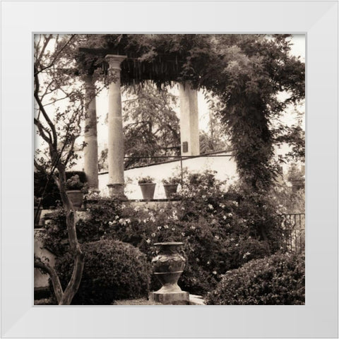Jardin del Ronda White Modern Wood Framed Art Print by Blaustein, Alan