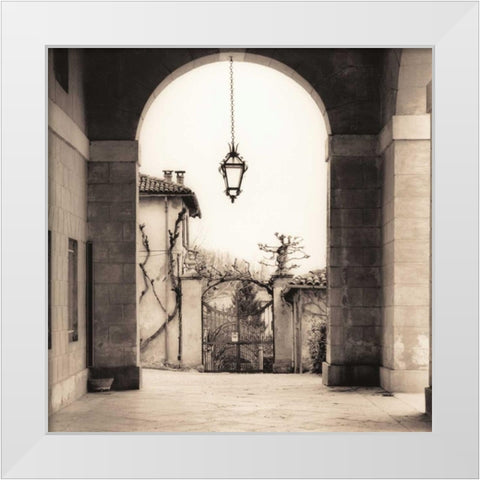 Lucca Toscana White Modern Wood Framed Art Print by Blaustein, Alan