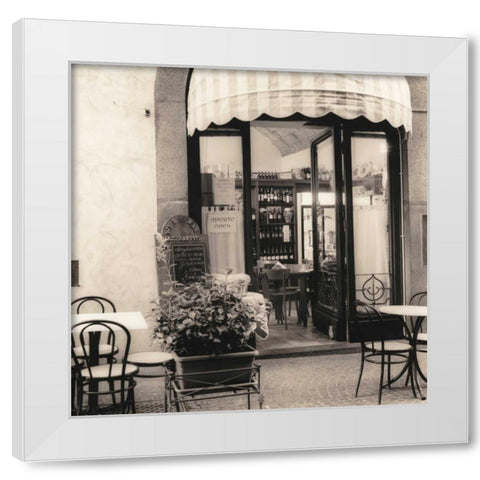 Caffe Umbria White Modern Wood Framed Art Print by Blaustein, Alan