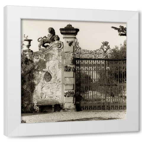 Tuscan Gate White Modern Wood Framed Art Print by Blaustein, Alan
