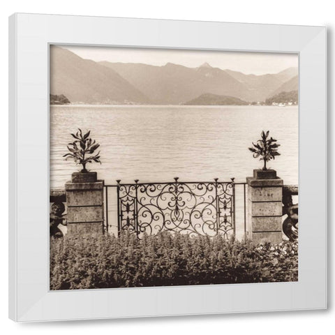 Bellagio Vista White Modern Wood Framed Art Print by Blaustein, Alan
